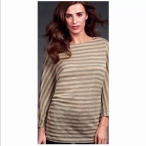 CAbi Striped Doleman Sleeve Pullover Top